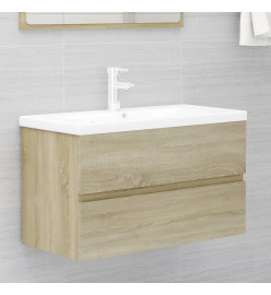 Ensemble de meubles de bain 2 pcs Chêne sonoma Aggloméré