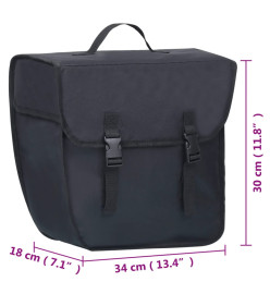 Sac de vélo simple pour porte-bagages étanche 21 L Noir