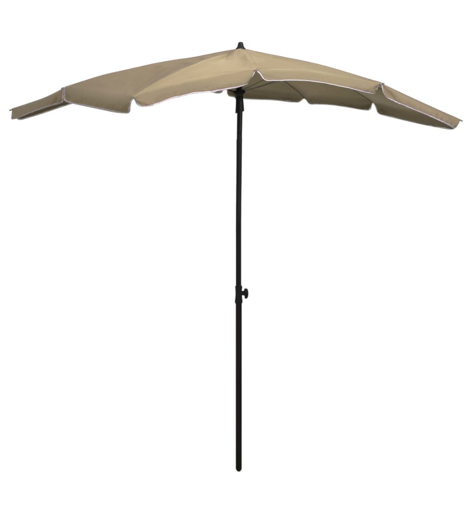 Parasol de jardin avec mât 200x130 cm Taupe