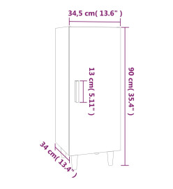 Buffet Blanc 34,5x34x90 cm Bois d'ingénierie