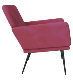 Banc Rouge bordeaux 108x79x79 cm Velours