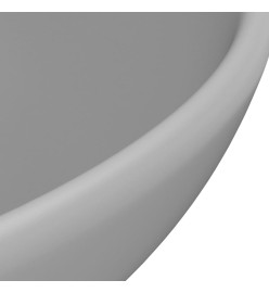 Lavabo rond de luxe de salle Gris clair mat 32,5x14cm Céramique