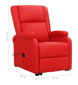 Fauteuil Rouge Similicuir