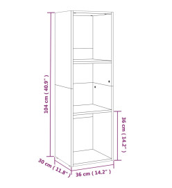 Bibliothèque/Meuble TV Chêne sonoma 36 x 30 x 114 cm Aggloméré