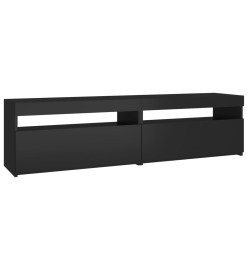 Meubles TV 2 pcs avec lumières LED Noir 75x35x40 cm