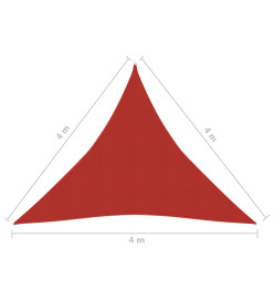 Voile d'ombrage 160 g/m² Rouge 4x4x4 m PEHD