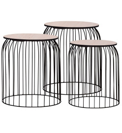 Tables basses 3 pcs Noir