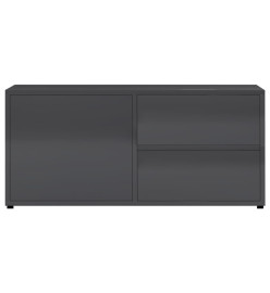 Meuble TV Gris brillant 80x34x36 cm Aggloméré