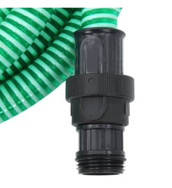 Tuyau d'aspiration avec raccords en PVC vert 1" 4 m PVC