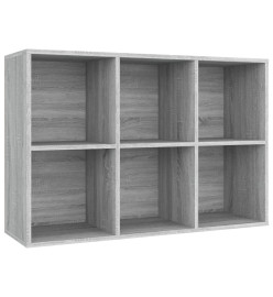 Bibliothèque/Buffet Sonoma gris 66x30x98 cm Bois d'ingénierie