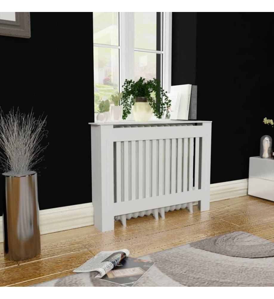 Cache-radiateur 112 cm MDF Blanc