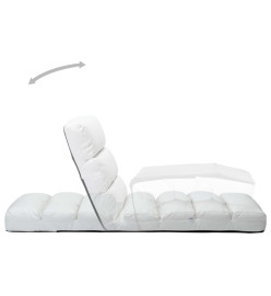 Chaise pliable de sol Blanc Similicuir