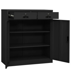 Armoire de bureau Anthracite 90x40x102 cm Acier