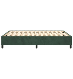 Sommier à ressorts de lit Vert foncé 140x190 cm Velours