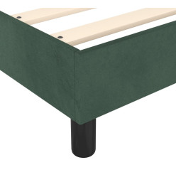 Sommier à ressorts de lit Vert foncé 140x190 cm Velours