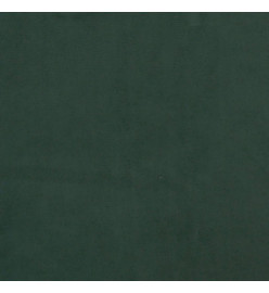 Sommier à ressorts de lit Vert foncé 140x190 cm Velours