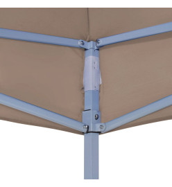 Toit de tente de réception 2x2 m Taupe 270 g/m²