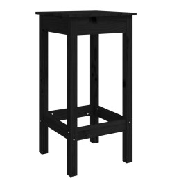 Chaises de bar lot de 2 noir 40x40x78 cm bois de pin solide