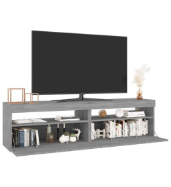 Meubles TV avec lumières LED 2 pcs Sonoma gris 75x35x40 cm