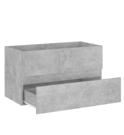 Ensemble de meubles de salle de bain Gris béton Aggloméré