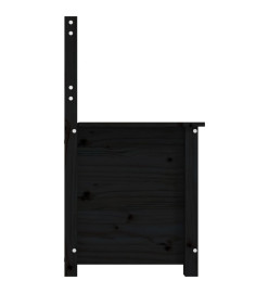 Banc Noir 80x41x77 cm Bois de pin massif