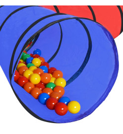 Tunnel de jeu pour enfants avec 250 balles Multicolore