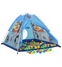 Tente de jeu pour enfants avec 250 balles Bleu 120x120x90 cm