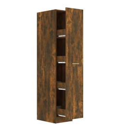 Armoire apothicaire Chêne fumé 30x42,5x150 cm Bois d'ingénierie