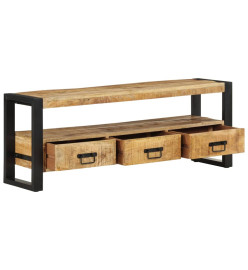 Meuble TV 120x30x45 cm Bois massif de manguier