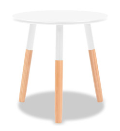 Ensemble de tables d'appoint 2 pcs Bois de pin massif Blanc