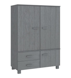 Garde-robe HAMAR Gris foncé 99x45x137 cm Bois massif de pin