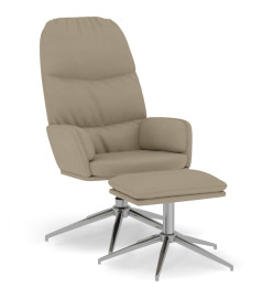 Chaise de relaxation avec tabouret Gris clair Similicuir daim