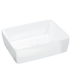 Lavabo blanc 48x37x13 cm céramique rectangle