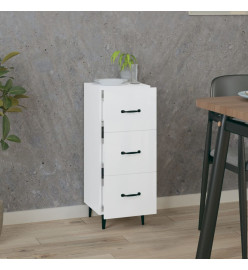 Buffet Blanc brillant 34,5x34x90 cm Bois d'ingénierie