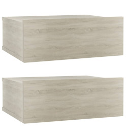 Tables de chevet flottantes 2 pcs Chêne sonoma 40x30x15 cm