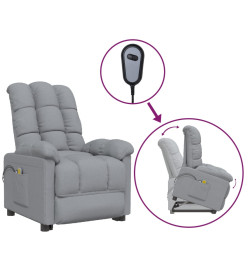 Fauteuil de massage inclinable Gris clair Tissu