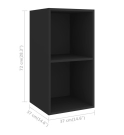 Ensemble de meubles TV 4 pcs Noir Bois d'ingénierie