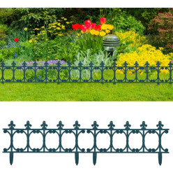 Bordures de jardin 16 pcs Vert 10 m PP