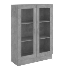 Armoire à vitrine Gris béton 82,5x30,5x115 cm Aggloméré