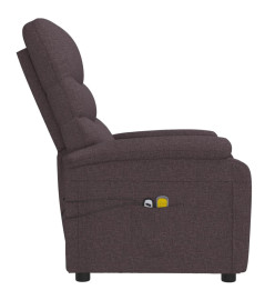 Fauteuil électrique de massage Marron foncé Tissu