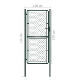 Portillon Acier 100 x 175 cm Vert