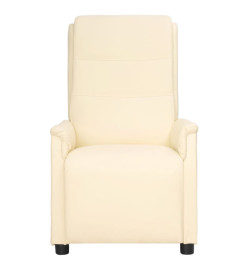 Fauteuil de massage électrique Crème Similicuir