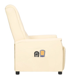 Fauteuil de massage électrique Crème Similicuir