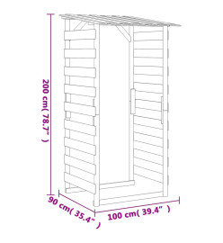 Pergolas avec toits 2 pcs 100x90x200 cm Bois de pin imprégné