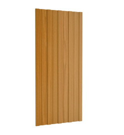 Panneaux de toiture 36 pcs Acier galvanisé Bois clair 100x45 cm