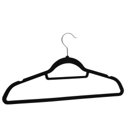 Cintres antidérapants 100 pcs Noir Velours