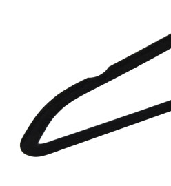 Cintres antidérapants 100 pcs Noir Velours