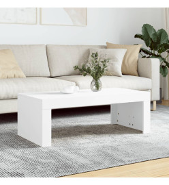 Table basse blanc 102x50x36 cm bois d'ingénierie