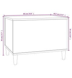 Table basse Blanc brillant 60x44,5x45 cm Bois d'ingénierie