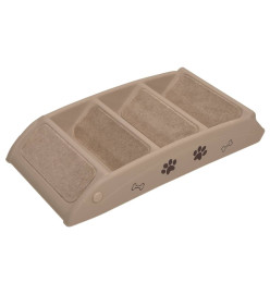 Escaliers pliables pour chiens Marron 62x40x49,5 cm